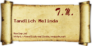 Tandlich Melinda névjegykártya